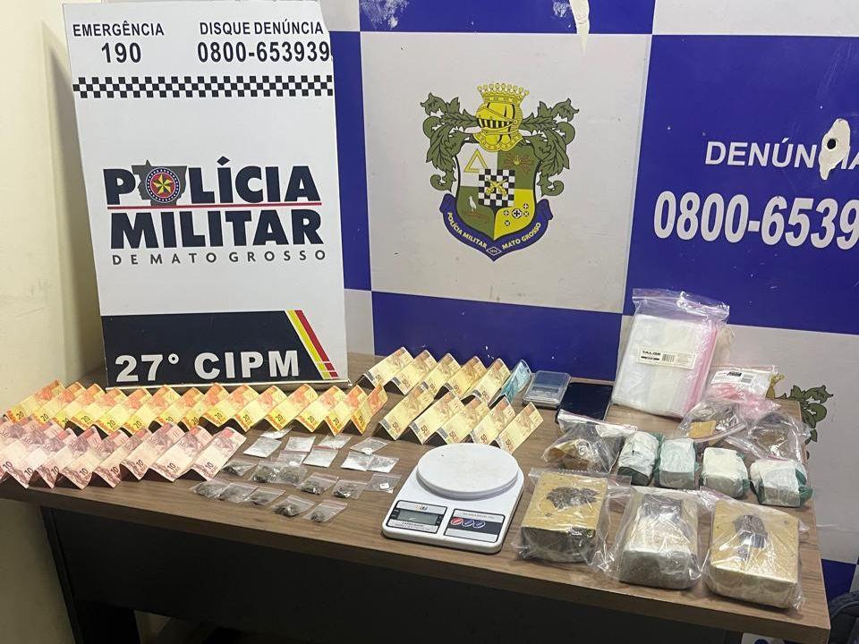 Homem é preso pela Polícia Militar com tabletes de maconha em Confresa -