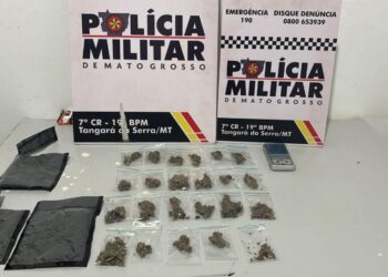 Homem é preso pela Polícia Militar com porções de maconha skank em Tangará da Serra -