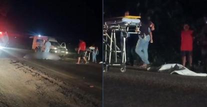 Dois adultos e uma criança morrem em grave acidente entre moto e bicicleta em MT