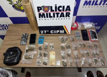 PM prende dois faccionados por tráfico de drogas e apreende 34 porções de entorpecentes -