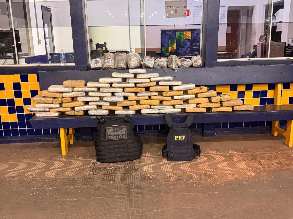 Ação integrada da Força Tática e PRF apreende 73 quilos de supermaconha em Rondonópolis -