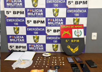 Casal é preso por suspeita de tráfico de drogas no Jardim Participação, em Rondonópolis